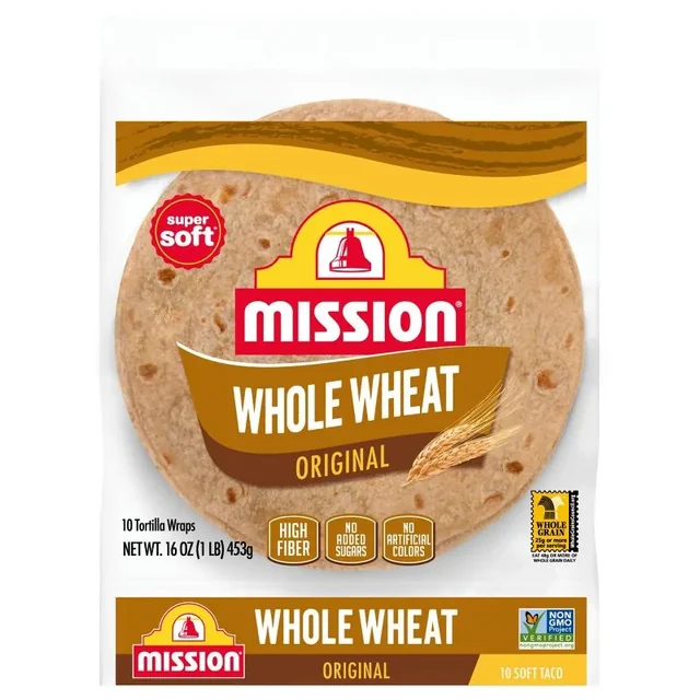 How healthy is Mission 100% Whole Wheat Medium Flour Tortillas?