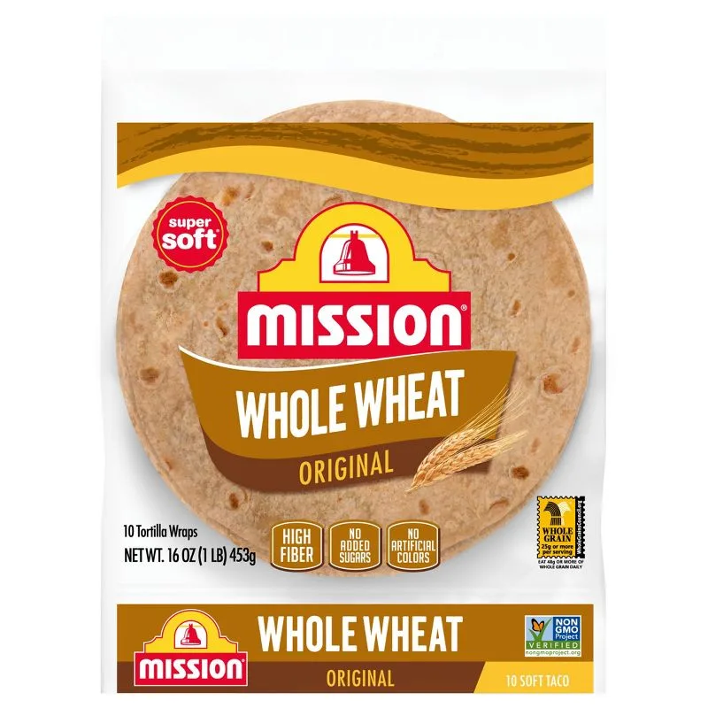 How healthy is Mission 100% Whole Wheat Medium Flour Tortillas?