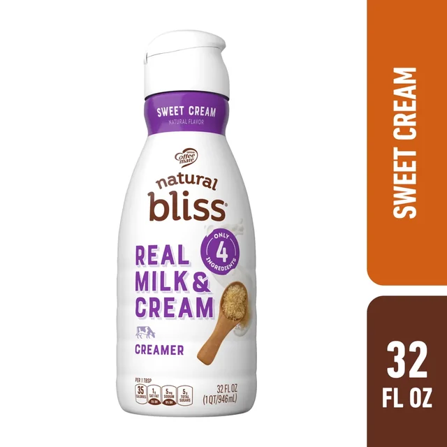 Coffee mate Natural Bliss Real Milk Cream Sweet Cream Flavored Coffee Creamer 32 fl oz