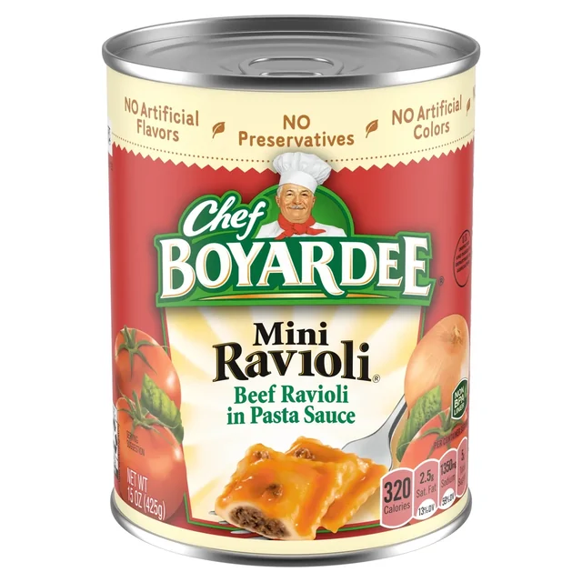 Chef Boyardee Mini Beef Ravioli Canned Pasta 15 oz