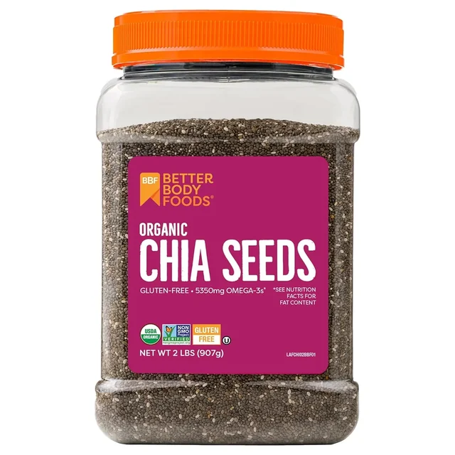 BetterBody Foods Organic Chia Seeds 2 0 lb 30 Servings