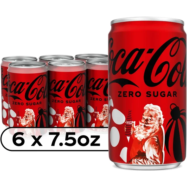 Coca Cola Zero Sugar Sugar Free Soda 7 5 fl oz Mini Cans 6 Pack