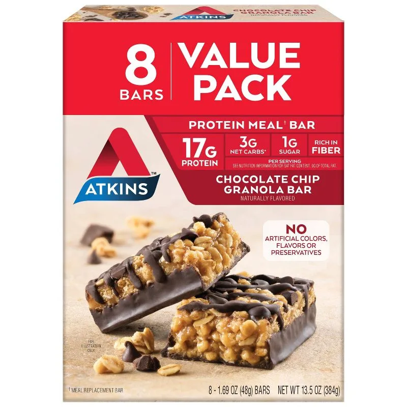 Is Atkins Chocolate Chip Granola Protein Meal Bar Healthy?