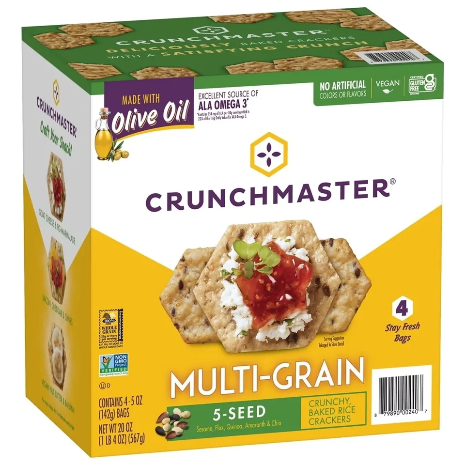 Is Crunchmaster 5 Seed Multi-Grain Cracker with Olive Oil Healthy?