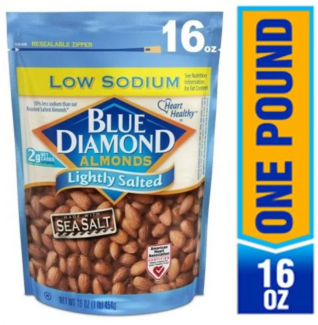 Blue Diamond Almonds Lightly Salted 16 oz Bag