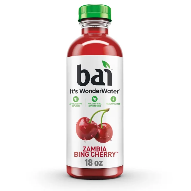 Bai Zambia Bing Cherry Antioxidant Infused Water Beverage 18 fl oz Bottle