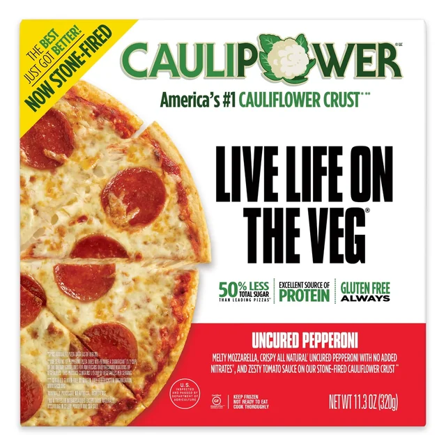 Caulipower Cauliflower Crust Pepperoni Zesty Tomato Sauce Pizza Frozen 11 3 oz