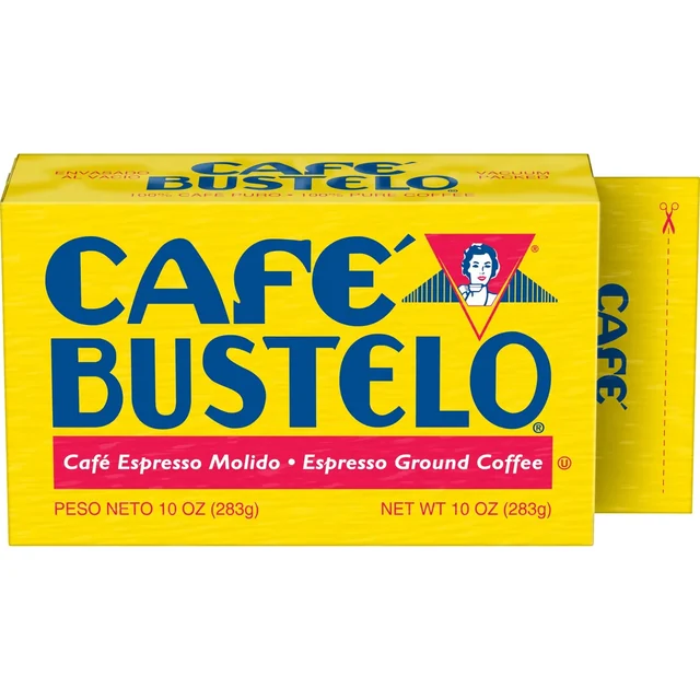 Caf Bustelo Espresso Style Dark Roast Ground Coffee Vacuum Packed 10 oz Brick